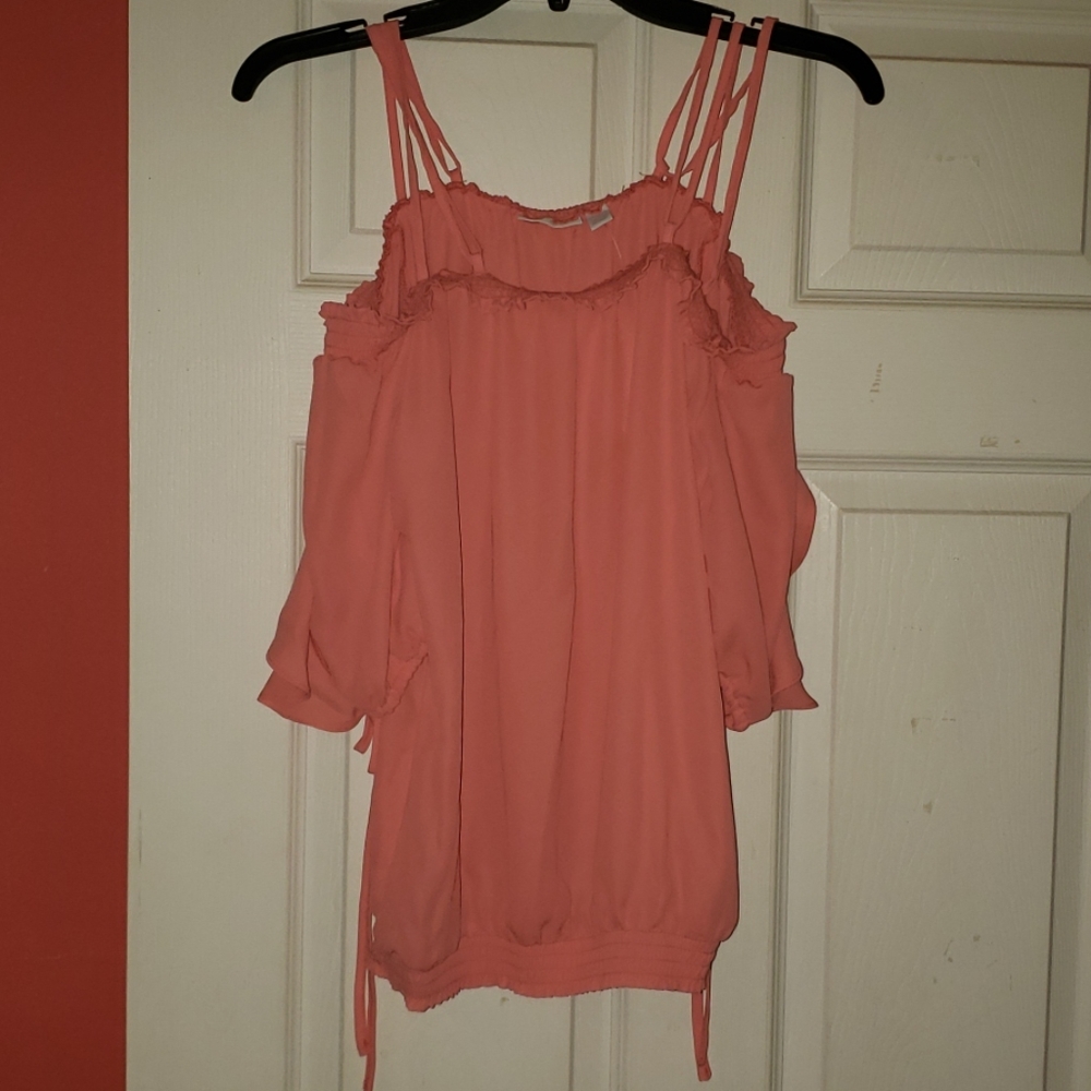 Strappy off the shoulder blouse